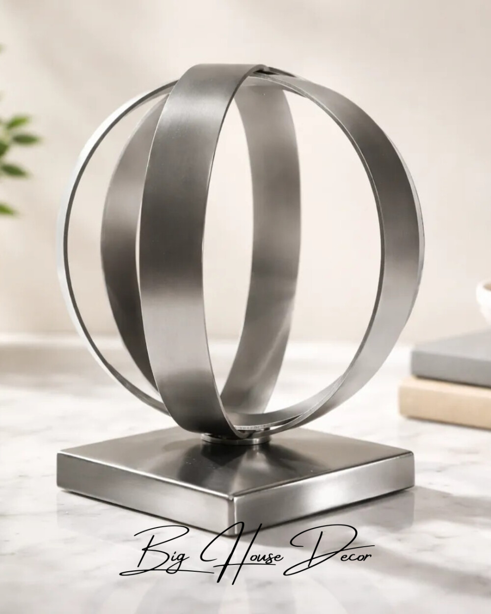 Escultura de mesa metal modelo ESFERA varias cores