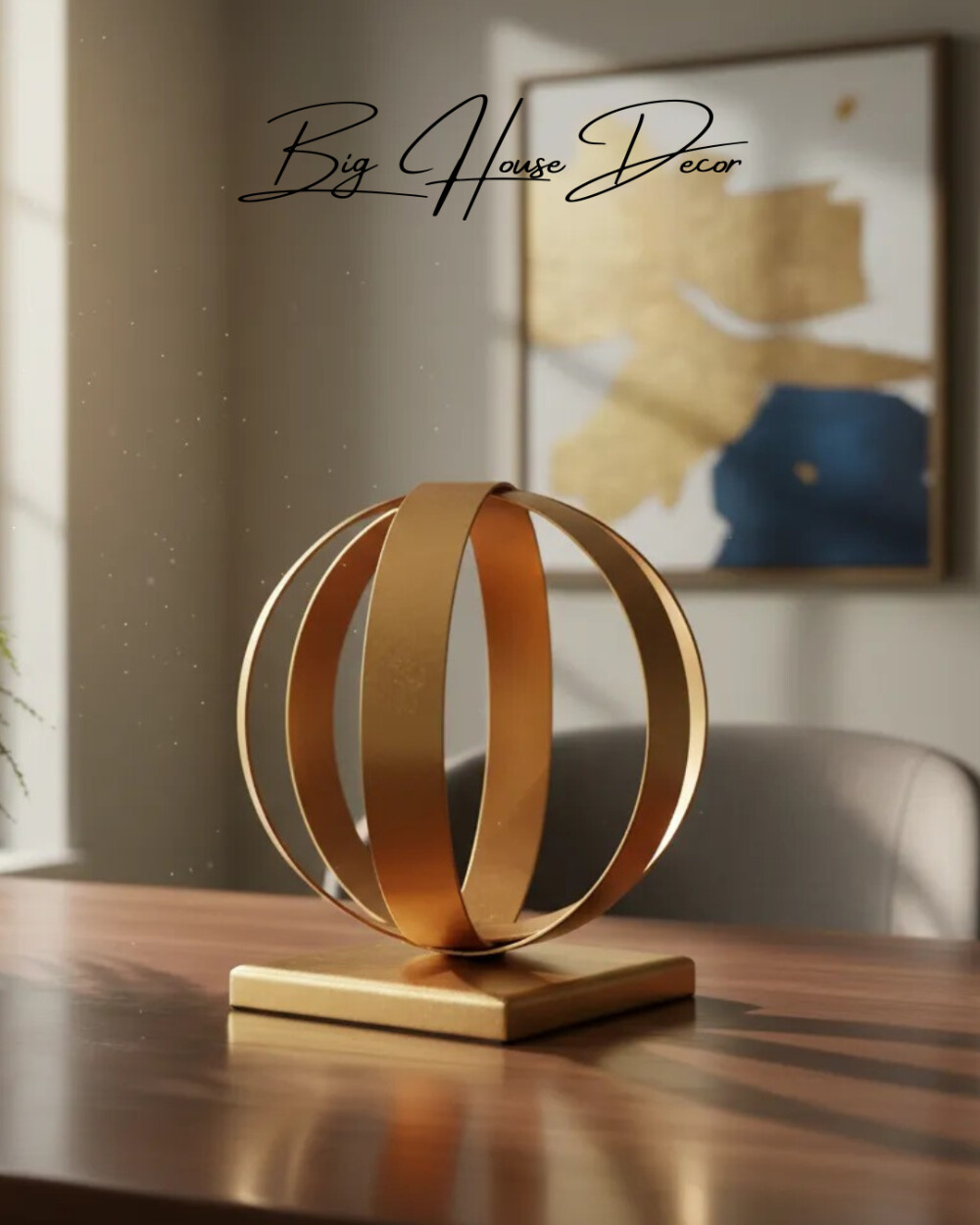 Escultura de mesa metal modelo ESFERA varias cores