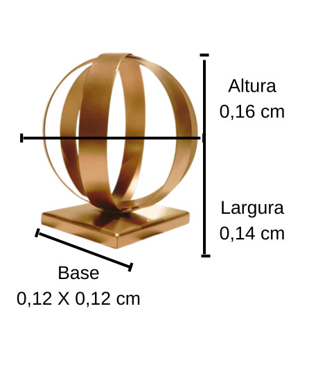 Escultura de mesa metal modelo ESFERA varias cores