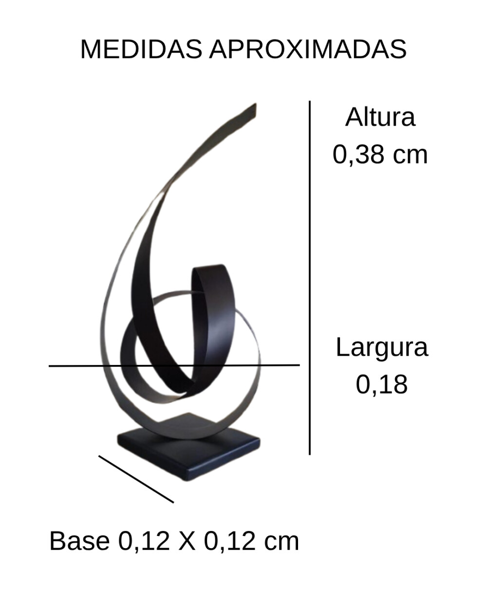 Escultura de mesa metal modelo ORBITAL varias cores
