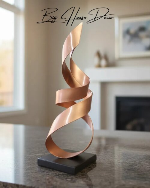 Escultura de mesa em metal modelo GLACY Varias cores