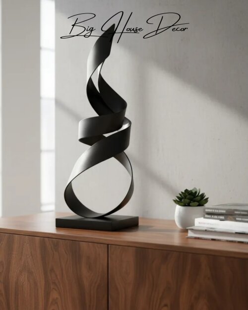 Escultura de mesa em metal modelo GLACY Varias cores