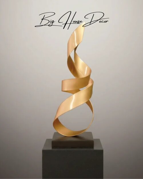 Escultura de mesa em metal modelo GLACY Varias cores
