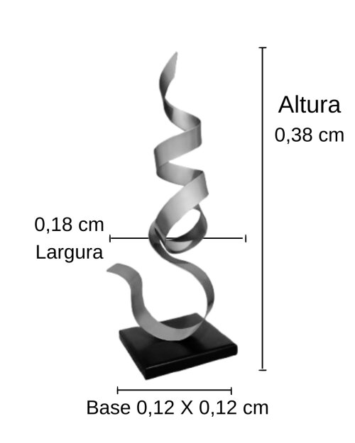 Escultura de mesa metal modelo MOVIE varias cores