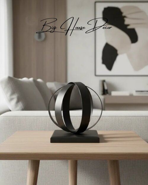 Escultura de mesa metal modelo ESFERA varias cores