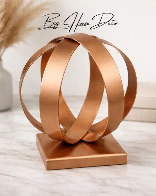 Escultura de mesa metal modelo ESFERA varias cores