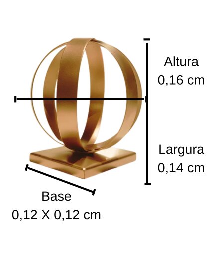 Escultura de mesa metal modelo ESFERA varias cores