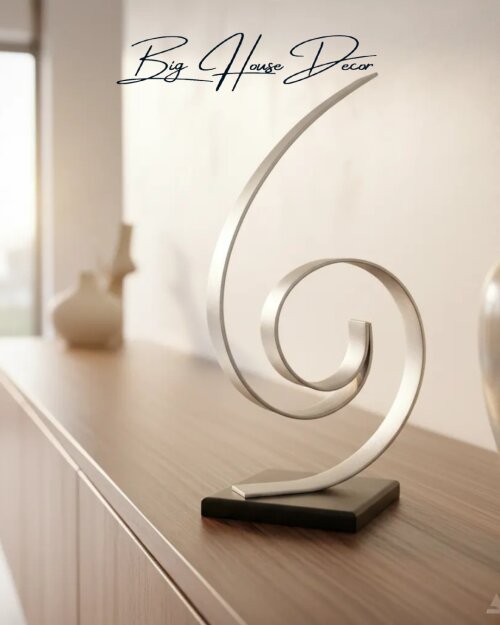 Escultura de mesa metal modelo CICLOS varias cores