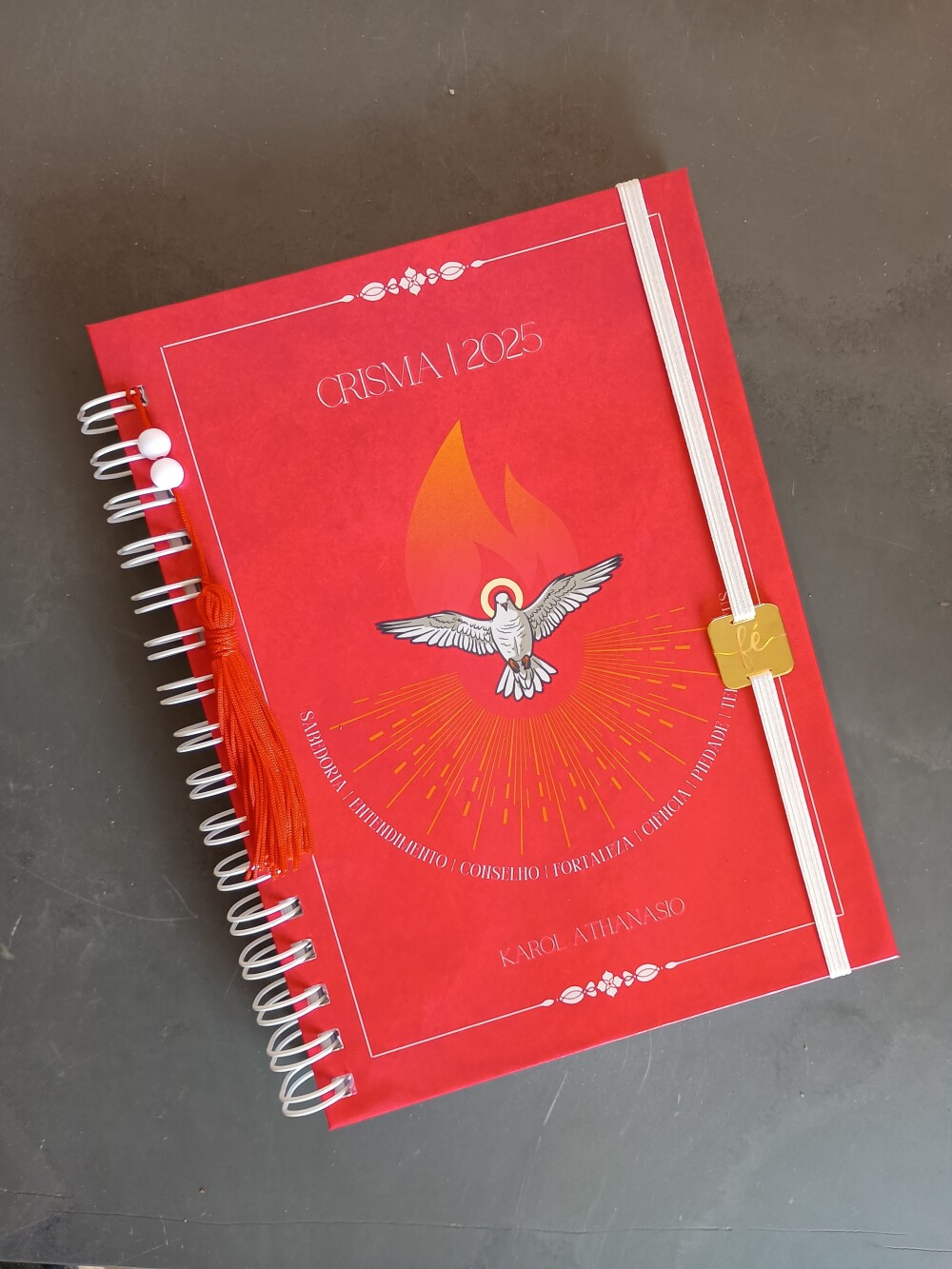 Caderno de Crisma Personalizado - Dons do Espírito Santo