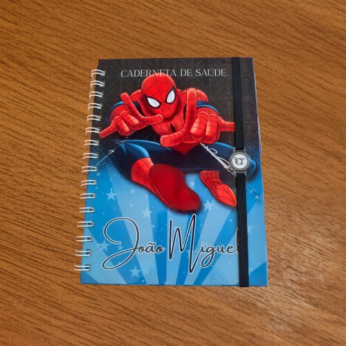 Caderneta de Saúde Personalizada - Tema Homem Aranha