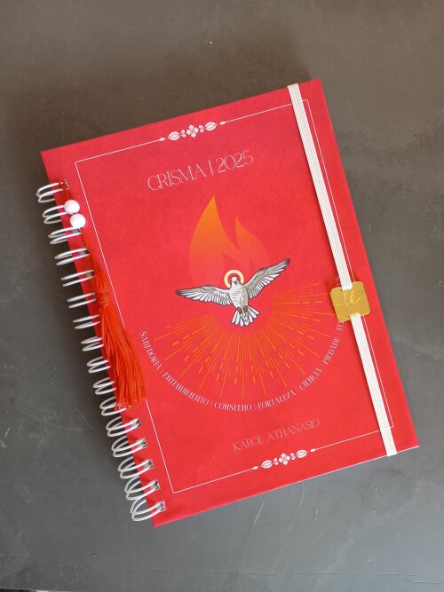 Caderno de Crisma Personalizado - Dons do Espírito Santo