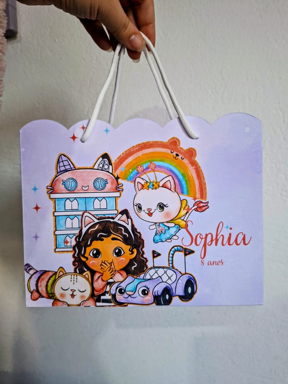 SACOLA PERSONALIZADA LEMBRANÇA ANIVERSÁRIO A CASA MÁGICA DA GA