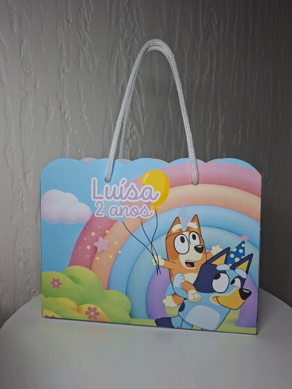 SACOLA PERSONALIZADA LEMBRANÇA ANIVERSÁRIO BLUEY