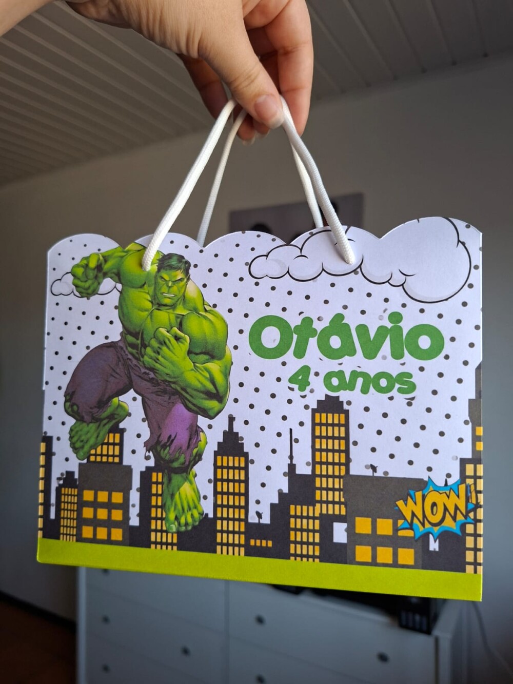 SACOLA PERSONALIZADA LEMBRANÇA ANIVERSÁRIO HULK