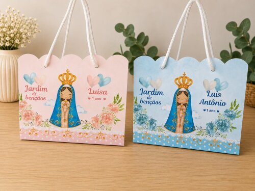 SACOLA PERSONALIZADA LEMBRANÇA ANIVERSÁRIO NOSSA SENHORA APARECIDA