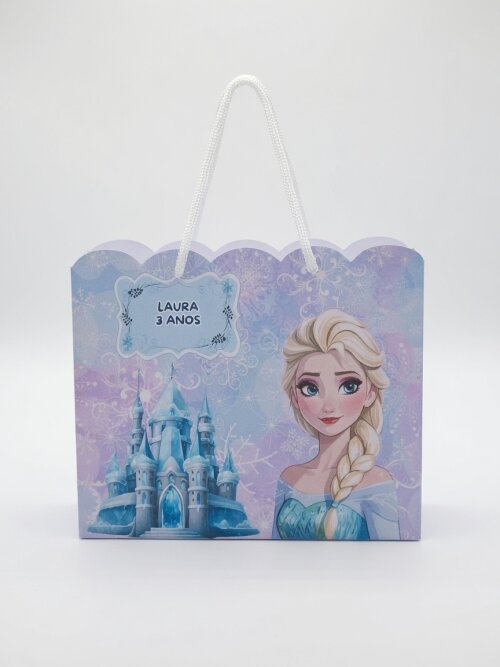 SACOLA PERSONALIZADA LEMBRANÇA ANIVERSÁRIO FROZEN