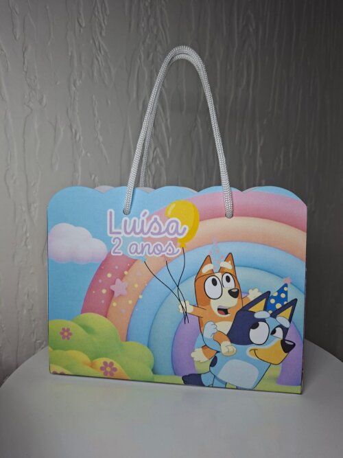 SACOLA PERSONALIZADA LEMBRANÇA ANIVERSÁRIO BLUEY