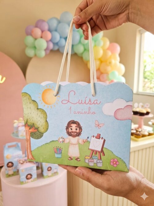 SACOLA PERSONALIZADA LEMBRANÇA ANIVERSÁRIO O MAIOR PINTOR DO MUNDO