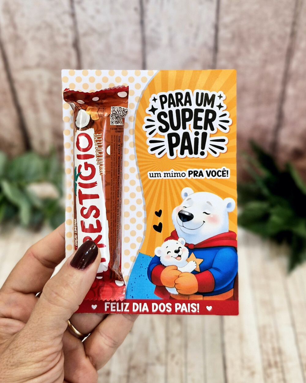 Card para Prestígio - Dia dos Pais - Não Acompanha Chocolate