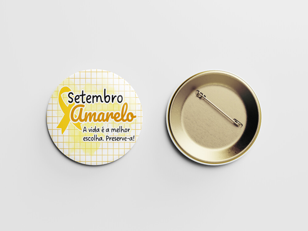 Botton 38 mm Setembro Amarelo