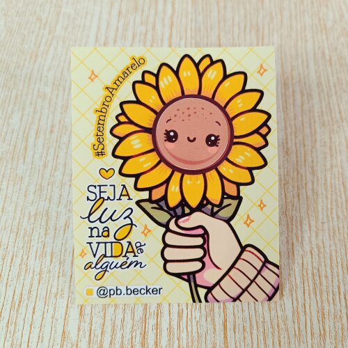Card com Moeda de Chocolate - Setembro Amarelo