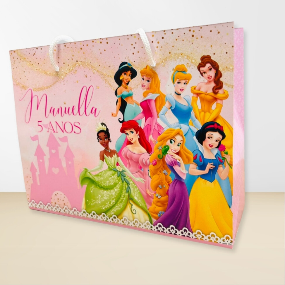 SACOLINHA M PERSONALIZADA PRINCESAS