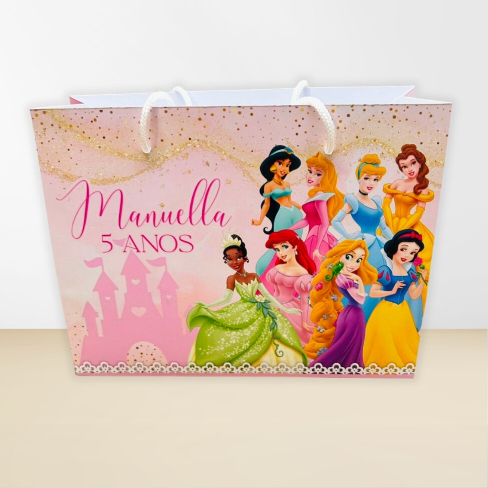 SACOLINHA M PERSONALIZADA PRINCESAS