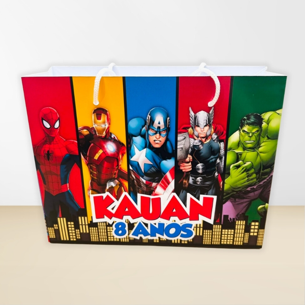 SACOLINHA M PERSONALIZADA VINGADORES