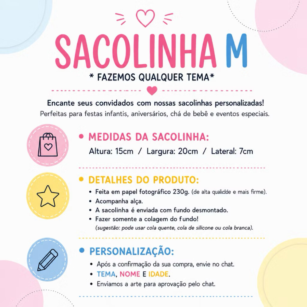 SACOLINHA M PERSONALIZADA VINGADORES