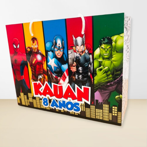 SACOLINHA M PERSONALIZADA VINGADORES