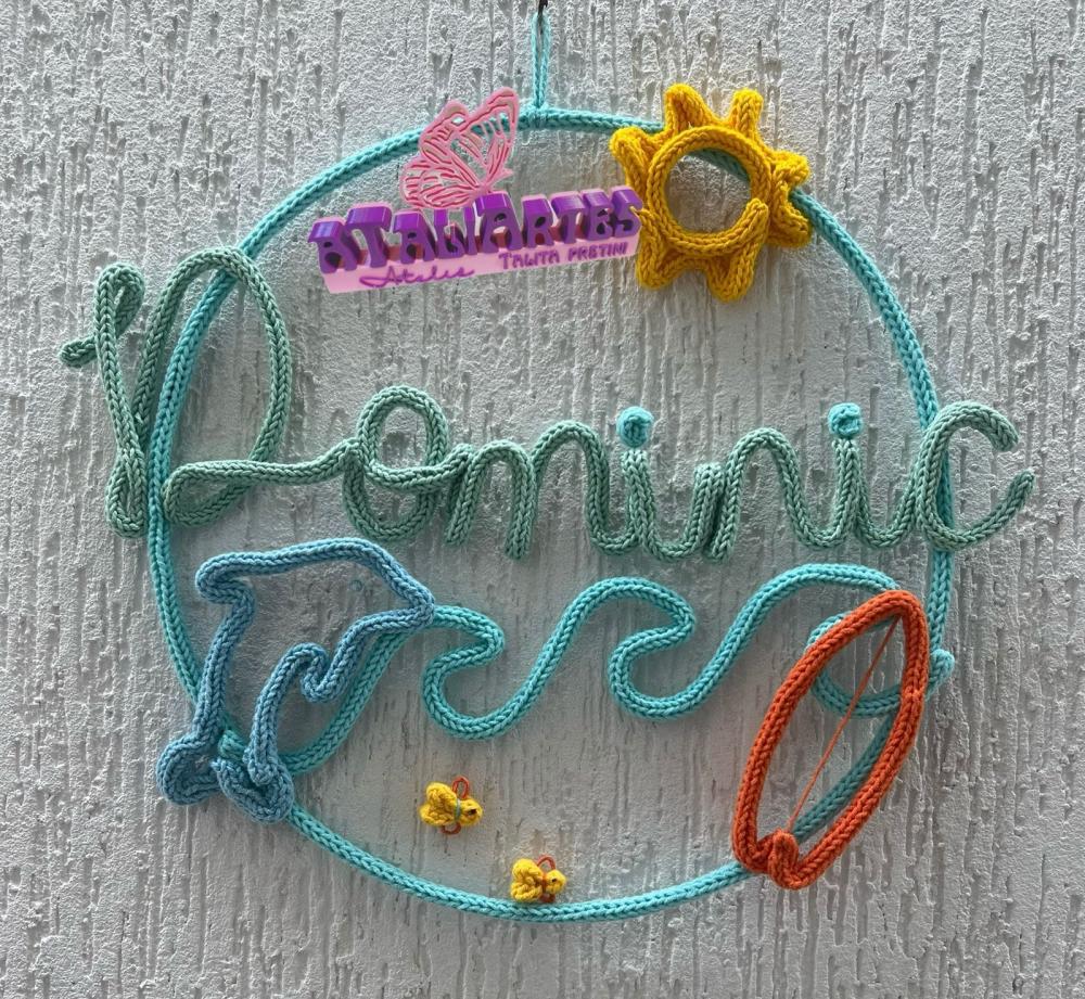 Porta Maternidade Praia em Tricotin Personalizado
