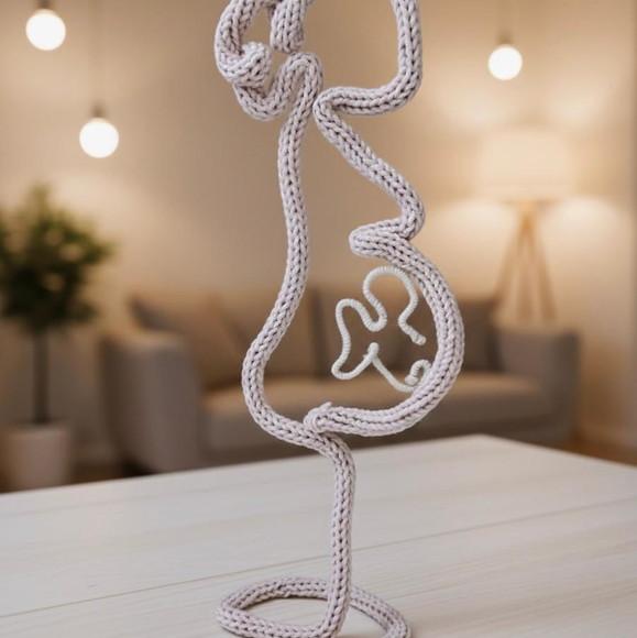 Gestante Decorativa Personalizada em Tricotin