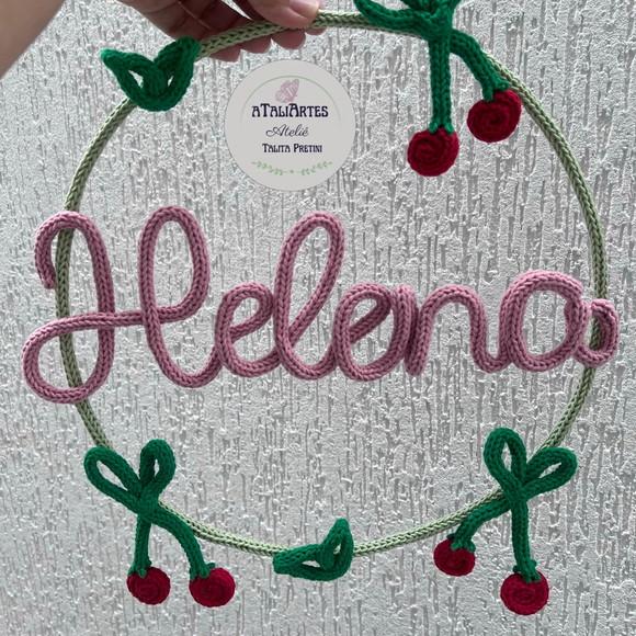 Guirlanda Cerejinha Personalizada em Tricotin