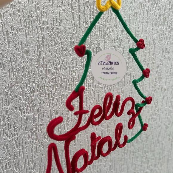 Guirlanda de Natal Tricotin Personalizada - Feliz Natal