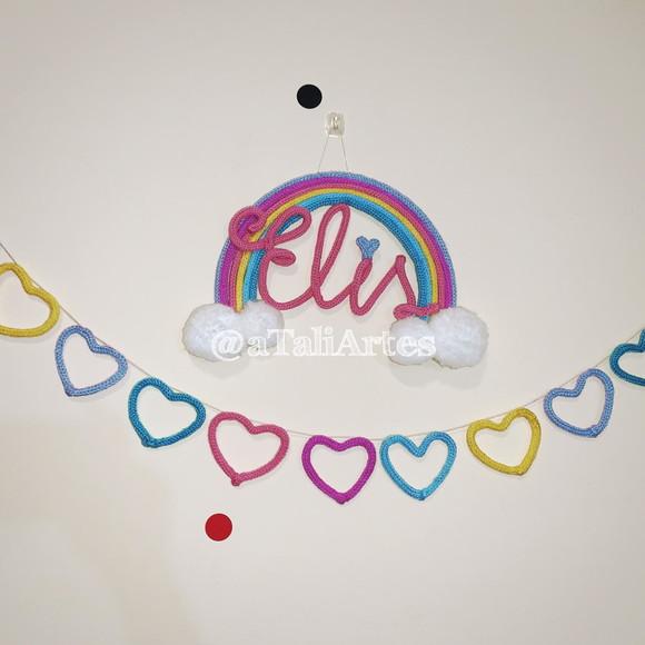 Kit Decoração Porta Maternidade + Varal de Corações