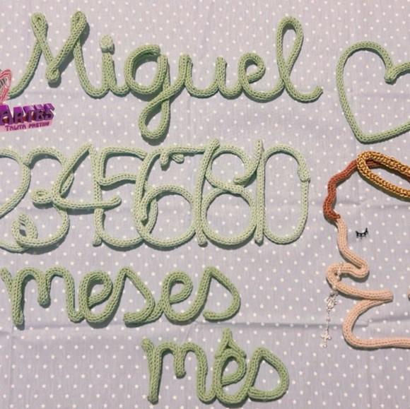 Kit Mêsversário Anjinho Personalizado em Tricotin com Nome