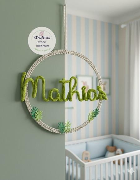Kit Porta Maternidade + Móbile Menina Personalizado Tricotin com