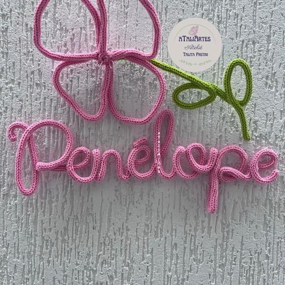 Porta Maternidade Flor Peônia Personalizada em Tricotin