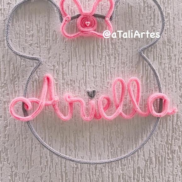 Porta Maternidade Minnie Personalizada em Tricotin
