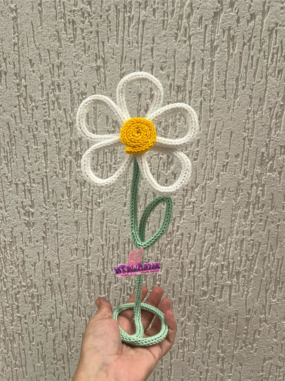 10 Unidades Centro de Mesa Flor / Margarida em Tricotin