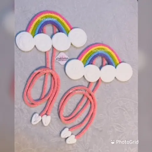 Prendedor de Cortina Arco-íris 2 Peças