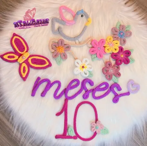 Kit Mêsversário Jardim Encantado Personalizado Tricotin