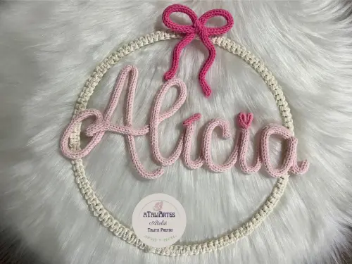 Kit Porta Maternidade + Móbile Menina Personalizado Tricotin com