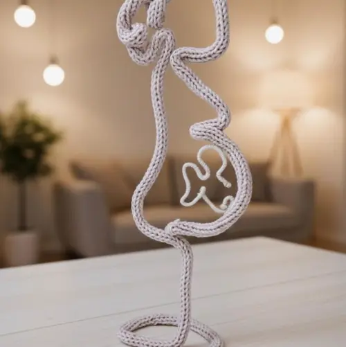 Gestante Decorativa Personalizada em Tricotin