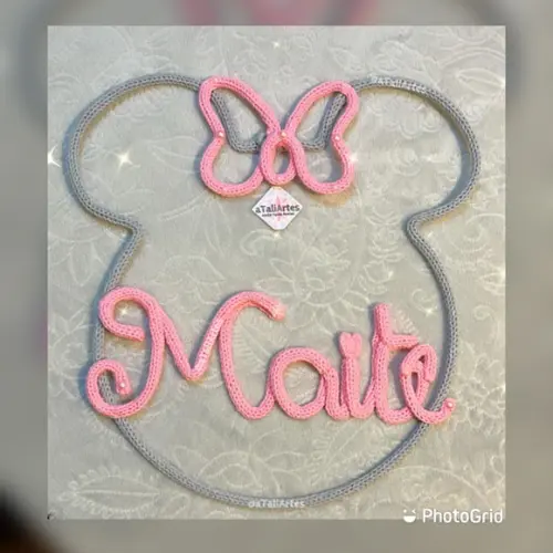 Guirlanda Minnie em Tricotin