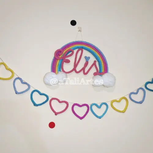 Kit Decoração Porta Maternidade + Varal de Corações