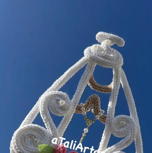 Nossa Senhora Personalizada Decorativa em Tricotin