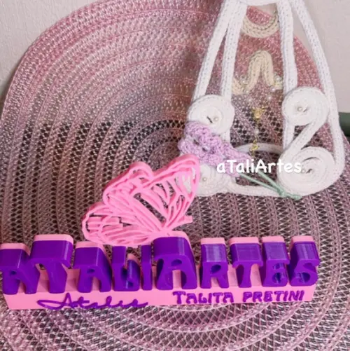 Nossa Senhora Personalizada Decorativa em Tricotin