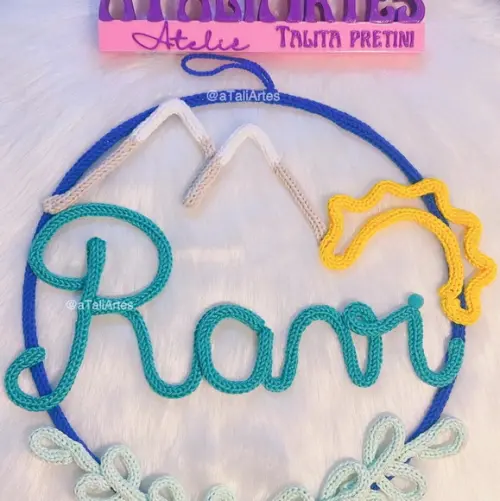 Porta Maternidade Montanha Personalizada em Tricotin
