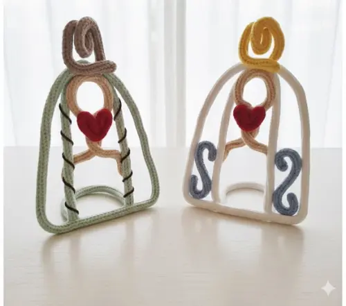 Virgem Maria Decorativa Personalizada em Tricotin